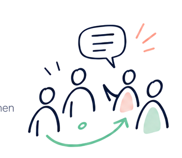 Illustration zu Zusammenarbeit und Team Development